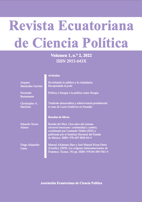 					View Vol. 1 No. 2 (2022): Revista Ecuatoriana de Ciencia Política
				